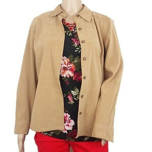 Talbots Tan Button Down Shacket